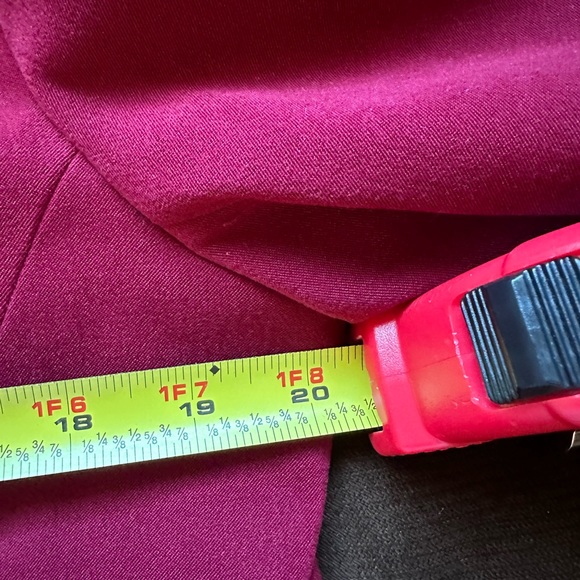 Karen Scott Red Zip Collared & Pockets Shoulder Pads Fully Lined S 12 Zip Front. - Picture 15 of 15